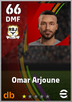 Omar Arjoune — DMF, OVR 66, MAX 66