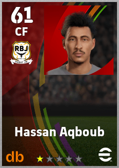 Hassan Aqboub — CF, OVR 61, MAX 61