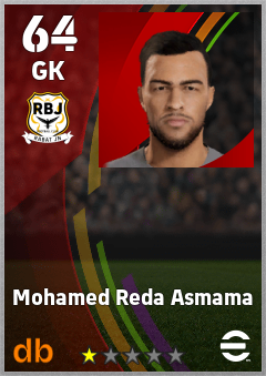 Mohamed Reda Asmama — GK, OVR 64, MAX 64