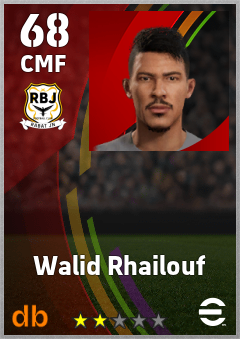Walid Rhailouf — CMF, OVR 68, MAX 68