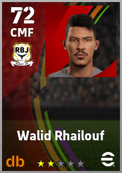 Walid Rhailouf — CMF, OVR 72, MAX 72