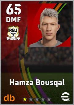 Hamza Bousqal — DMF, OVR 65, MAX 65