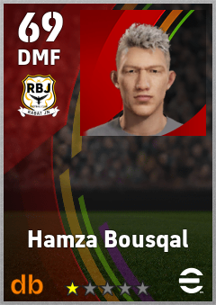 Hamza Bousqal — DMF, OVR 69, MAX 69