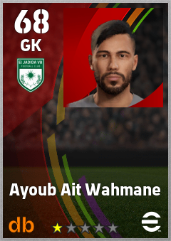 Ayoub Ait Wahmane — GK, OVR 68, MAX 68