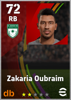 Zakaria Oubraim — RB, OVR 72, MAX 72