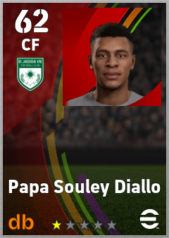 Papa Souley Diallo — CF, OVR 62, MAX 62
