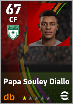 Papa Souley Diallo — CF, OVR 67, MAX 67