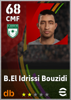 B.El Idrissi Bouzidi — CMF, OVR 68, MAX 68