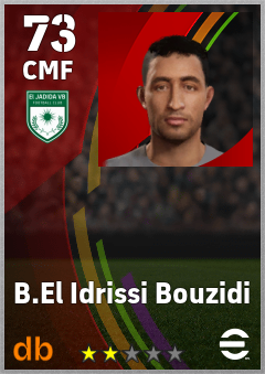 B.El Idrissi Bouzidi — CMF, OVR 73, MAX 73