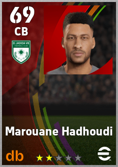 Marouane Hadhoudi — CB, OVR 69, MAX 69