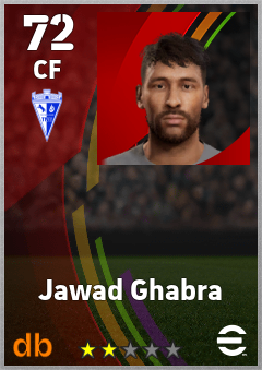 Jawad Ghabra — CF, OVR 72, MAX 72