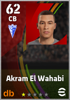 Akram El Wahabi — CB, OVR 62, MAX 62