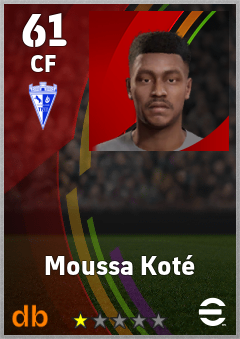 Moussa Koté — CF, OVR 61, MAX 61