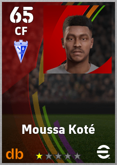 Moussa Koté — CF, OVR 65, MAX 65