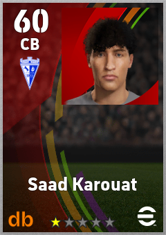 Saad Karouat — CB, OVR 60, MAX 60
