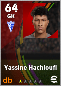 Yassine Hachloufi — GK, OVR 64, MAX 64
