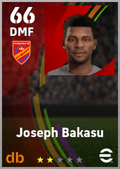 Joseph Bakasu — DMF, OVR 66, MAX 66