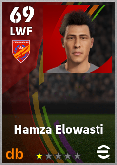 Hamza Elowasti — LWF, OVR 69, MAX 69