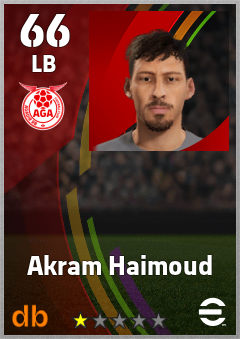 Akram Haimoud — LB, OVR 66, MAX 66