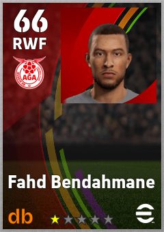 Fahd Bendahmane — RWF, OVR 66, MAX 66
