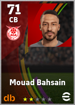 Mouad Bahsain — CB, OVR 71, MAX 71