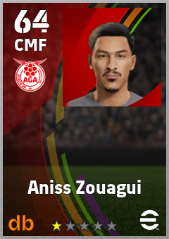 Aniss Zouagui — CMF, OVR 64, MAX 64
