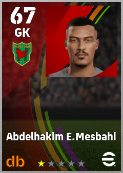 Abdelhakim E.Mesbahi — GK, OVR 67, MAX 67