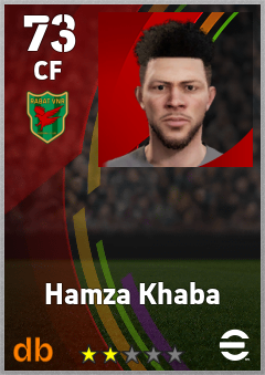 Hamza Khaba — CF, OVR 73, MAX 73