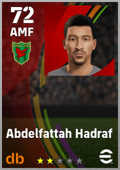 Abdelfattah Hadraf — AMF, OVR 72, MAX 72