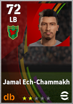 Jamal Ech-Chammakh — LB, OVR 72, MAX 72