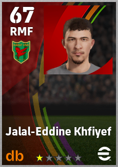 Jalal-Eddine Khfiyef — RMF, OVR 67, MAX 67