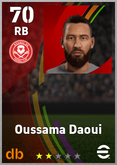 Oussama Daoui — RB, OVR 70, MAX 70