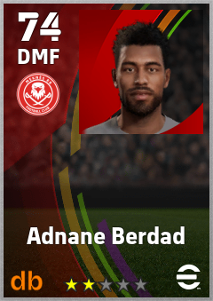 Adnane Berdad — DMF, OVR 74, MAX 74