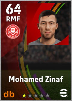 Mohamed Zinaf — RMF, OVR 64, MAX 64