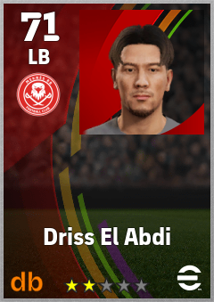 Driss El Abdi — LB, OVR 71, MAX 71