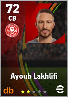 Ayoub Lakhlifi — CB, OVR 72, MAX 72