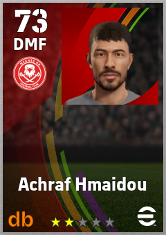 Achraf Hmaidou — DMF, OVR 73, MAX 73