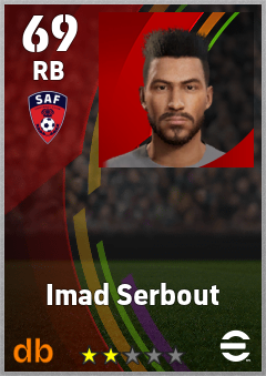 Imad Serbout — RB, OVR 69, MAX 69