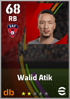 Walid Atik — RB, OVR 68, MAX 68