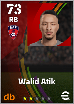 Walid Atik — RB, OVR 73, MAX 73