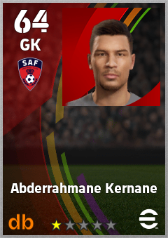 Abderrahmane Kernane — GK, OVR 64, MAX 64