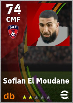 Sofian El Moudane — CMF, OVR 74, MAX 74