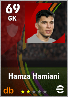 Hamza Hamiani — GK, OVR 69, MAX 69