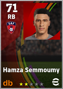 Hamza Semmoumy — RB, OVR 71, MAX 71