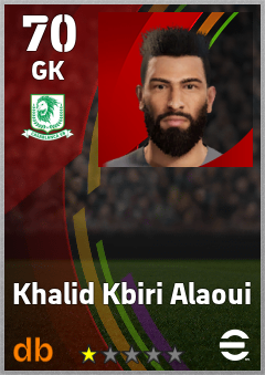Khalid Kbiri Alaoui — GK, OVR 70, MAX 70