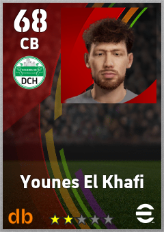 Younes El Khafi — CB, OVR 68, MAX 68