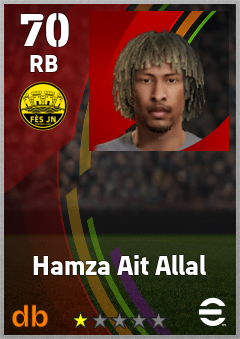 Hamza Ait Allal — RB, OVR 70, MAX 70