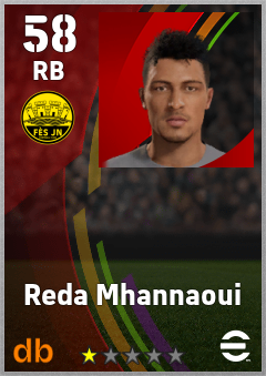 Reda Mhannaoui — RB, OVR 58, MAX 58