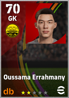 Oussama Errahmany — GK, OVR 70, MAX 70