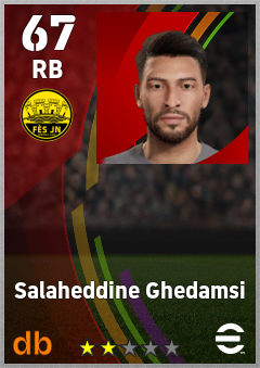 Salaheddine Ghedamsi — RB, OVR 67, MAX 67